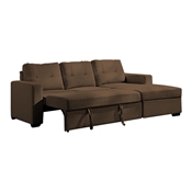 CANAPE D'ANGLE CONVERTIBLE COULEUR MARRON <br><small><b>QUEBEC-M</b></small>