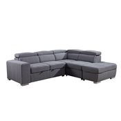 CANAPE D'ANGLE CONVERTIBLE COULEUR GRIS <br><small><b> PANAREA II </b></small>